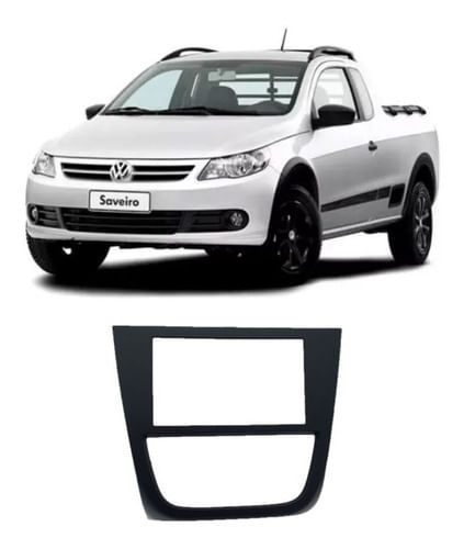 Moldura 2 Din Volkswagen Saveiro G5 Preta