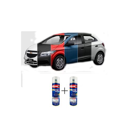 Spray Na Cor Do Carro 300ml + Spray Verniz 300ml