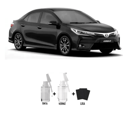 Tira Risco - Toyota Preto Eclipse + Verniz 15ml