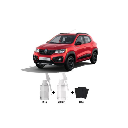 Tira Risco - Renault Vermelho Fogo + Verniz 15ml