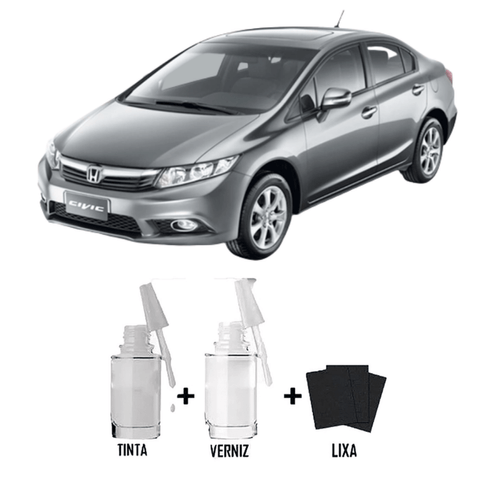 Tira Risco - Honda Cinza Iridium NH642 + Verniz 15ml