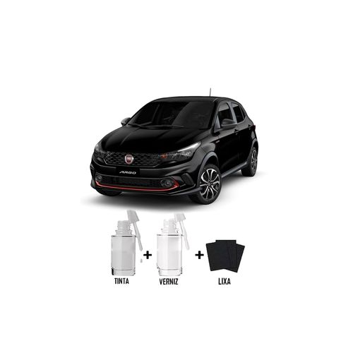 Tira Risco - Fiat Preto Vulcano + Verniz 15ml