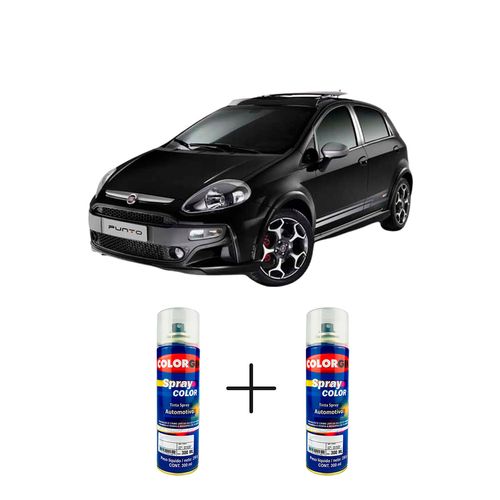 Spray Automotivo Preto Vesúvio + Spray Verniz 300ml