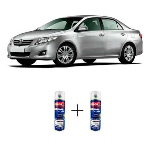 Spray Automotivo Prata Onix + Spray Verniz 300ml