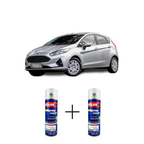 Spray Automotivo Prata Geada + Spray Verniz 300ml