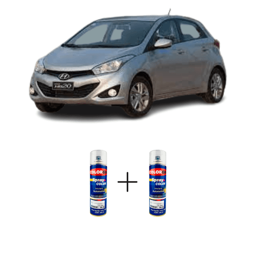 Spray Automotivo Prata Met R5S + Spray Verniz 300ml