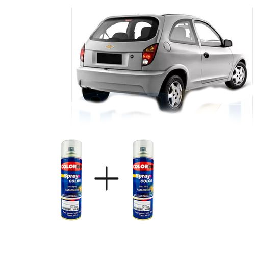 Spray Automotivo Prata Escuna + Spray Verniz 300ml