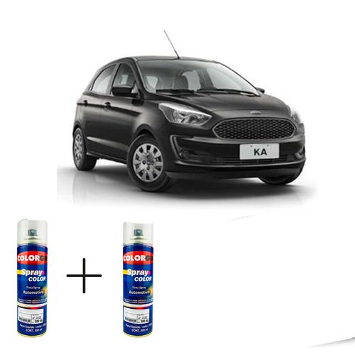 Spray Automotivo Preto Bristol + Spray Verniz 300ml