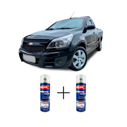 Spray Automotivo Preto Liszt + Spray Verniz 300ml