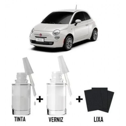 Tinta Tira Risco Automotivo Fiat 500 Cor Prata Argento