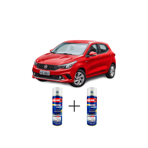 Spray Automotivo Vermelho Alpine + Spray Verniz 300ml
