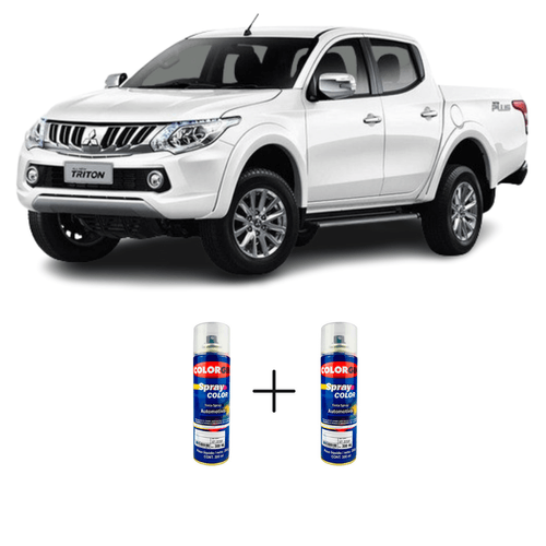 Spray Automotivo Branco Alpino + Spray Verniz 300ml