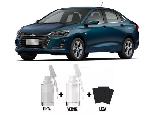Tinta Tira Risco Automotivo Azul Seeker Gm + Verniz