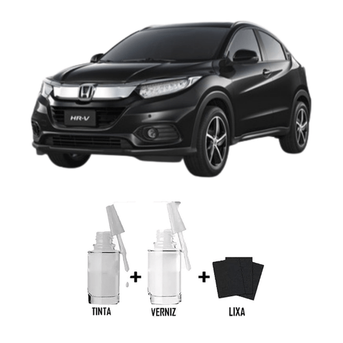 Tira Risco - Honda Preto Cristal NH731 + Verniz 15ml