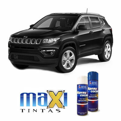 Spray Automotivo Preto Carbon Jeep + Verniz Spray 300ml