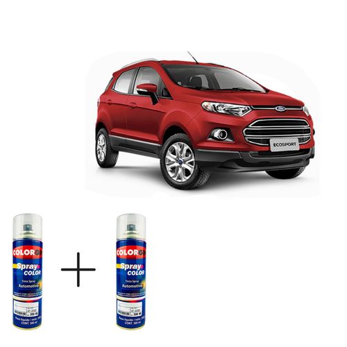 Spray Automotivo Vermelho Merlot Ford + Verniz Spray 300ml