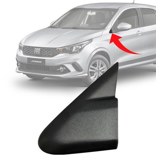 MOLDURA DO RETROVISOR ORIGINAL ARGO CRONOS 2017 A 2022 LADO ESQUERDO PARTE PARALAMA FIAT