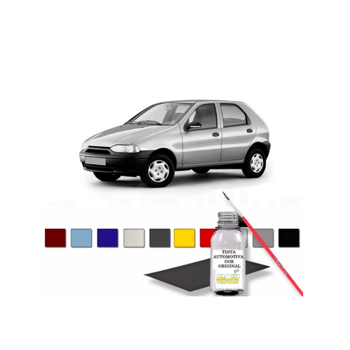 Tinta Tira Risco Retoque Auto Cinza Steel Fiat 100ml