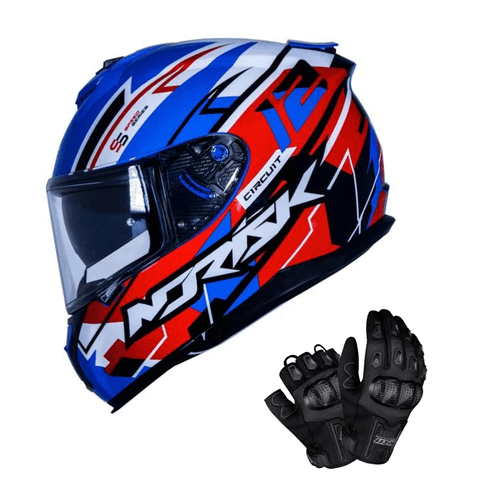 Capacete norisk strada com óculos interno