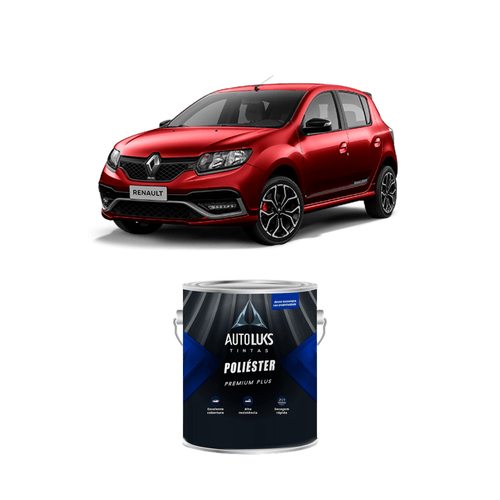 Tinta Poliester Vermelho Fogo Perol B76 Renault 0,9L Autoluks