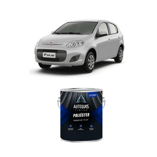Tinta Poliéster Prata Bari Metálico FIAT 0,9L Autoluks