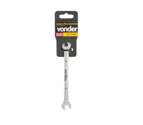 Chave Fixa 06X07MM CRV Cromada - Vonder