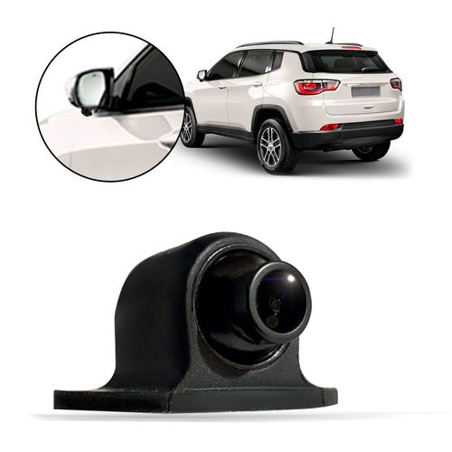 Câmera de Ré Retrovisor Lateral Esquerda Universal Roadstar RS124BR