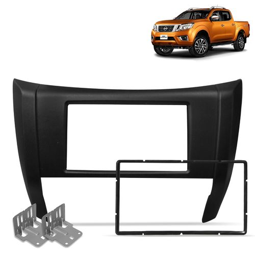 Moldura do Painel 2 Din Nissan Frontier 2017 e 2021 Preto