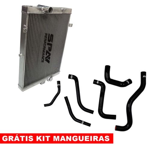 Radiador Água Brasado Alumínio + GRÁTIS Kit Mangueiras Silicone VW AP 8V (GOL QUADRADO)
