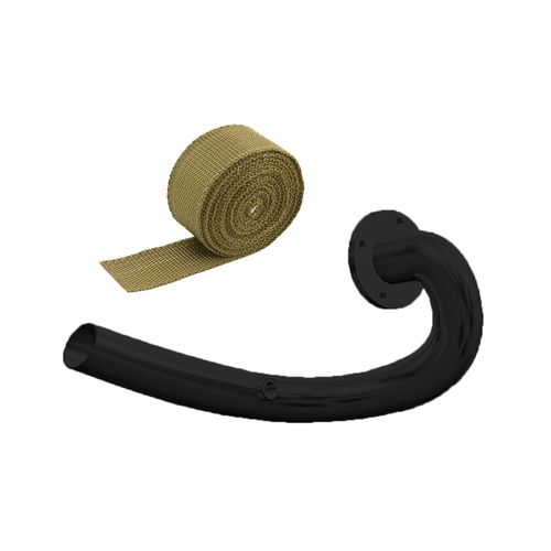Saída de escape para coletor TMF08  (Fiasa) + FITA TÉRMICA TITANIUM SPA 2" 5M - GRÁTIS 4 ABRAÇADEIRAS ZIP INOX