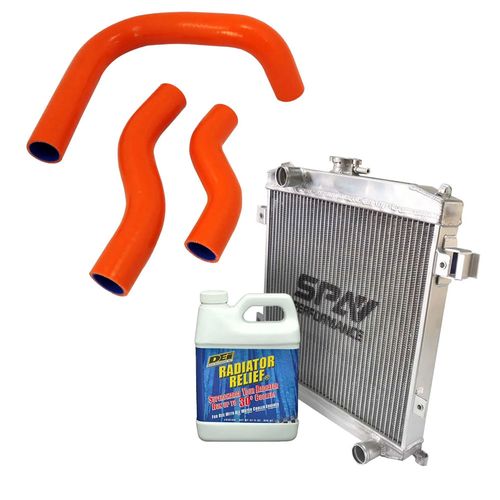 Radiador Água Alumínio + Aditivo Alta Performance + Kit mangueiras Silicone (sem reservatório expansão) - Chevette OHC