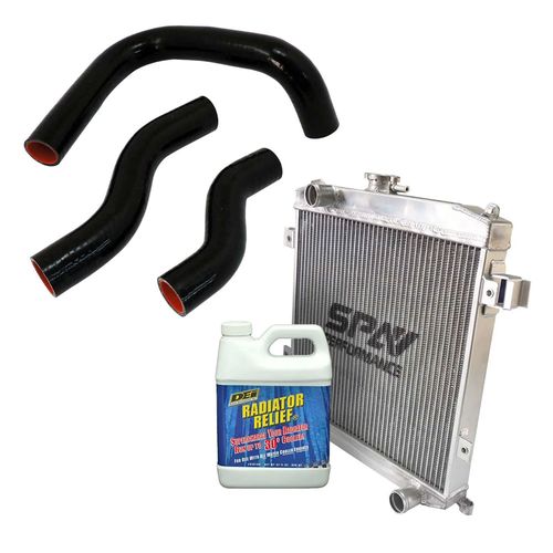 Radiador Água Alumínio + Aditivo Alta Performance + Kit mangueiras Silicone (sem reservatório expansão) - Chevette OHC