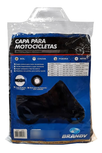 Capa Para Cobrir Moto Cinza Termica 4g Brandy