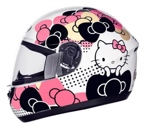 Capacete Fechado Hello Kitty Spike Ribbon
