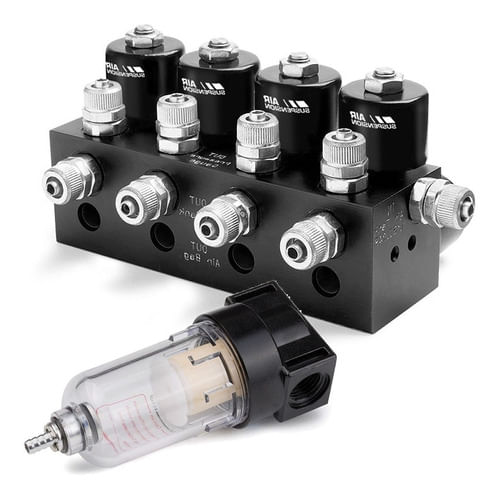 Bloco De Valvulas 8mm P/ Suspensão Ar+brinde Escort Zetec