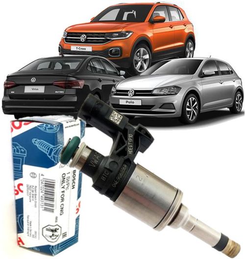 Bico Injetor Virtus Up Polo T-cross 1.0 Tsi 3cc Golf Tiguan 1.4 Tsi Flex - 04e906036 Bosch Original
