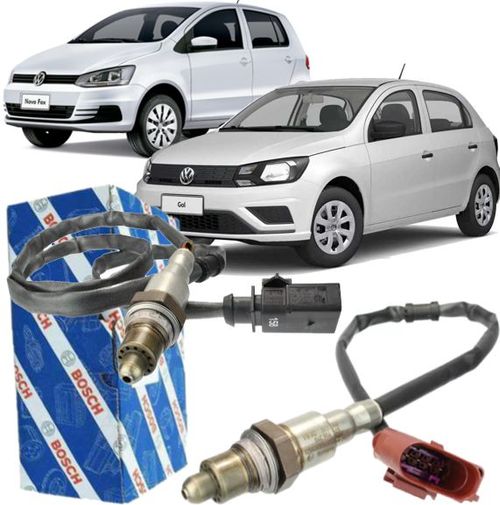 Kit 2 Sonda Pré e Pós Catalizador Fox Up Gol Voyage 1.0 3Cc 12v Flex de 2015 À 2023