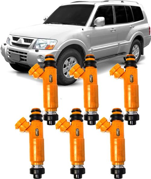 Kit 6 Bico Injetor Pajero Sport e Full 3.5 V6 24v À Gasolina de 1999 À 2010