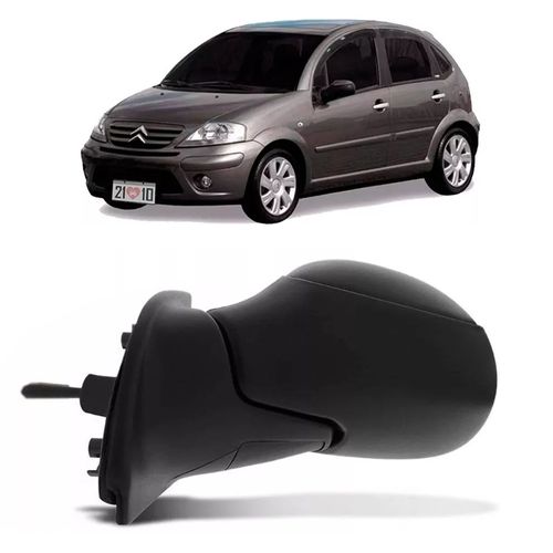 RETROVISOR ESQUERDO EXTERNO CITROEN C3 2004/2012 C/CONTROLE