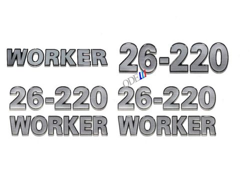 KIT EMBLEMA VW 26-220 WORKER RESINADO