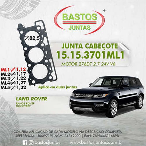 JUNTA DO CABECOTE - LAND ROVER SPORT DICOVERY 3 TDI ROVER SPORT MTR 276DT 30DDTX 306DT 2.7 3.0 24V  - 1,10 MM