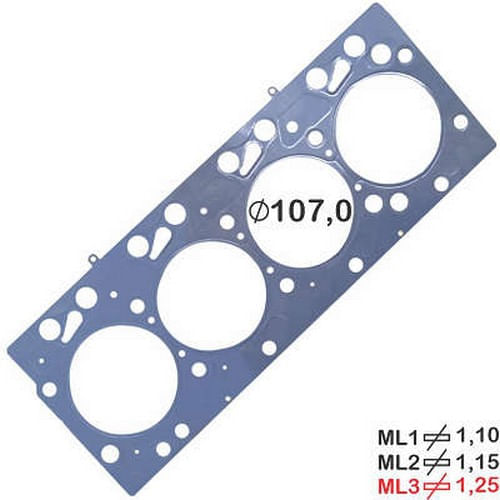 JUNTA DE CABECOTE CUMMINS ISBE 3.9 16V ELETRONICO 1.25MM