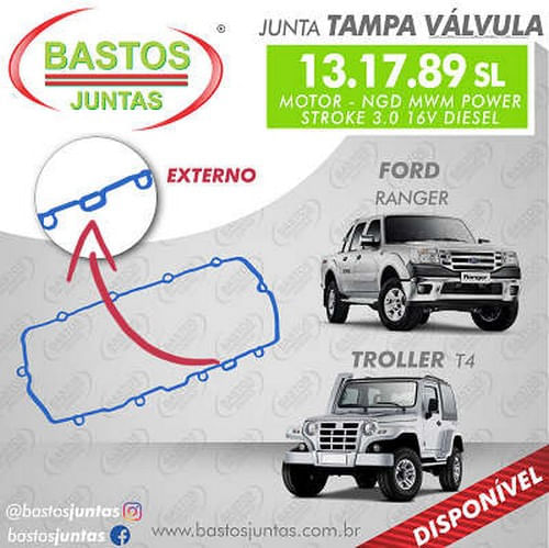 JUNTA DA TAMPA DE VALVULA - FORD TROLLER POWER STROKE 3.0 16V DIESEL
