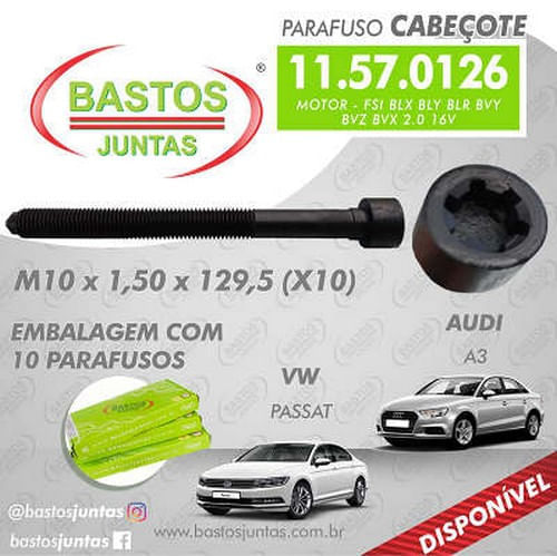 PARAFUSO DE CABECOTE - VW GOLF JETTA PASSAT TIGUAN 2.0 16V FSI