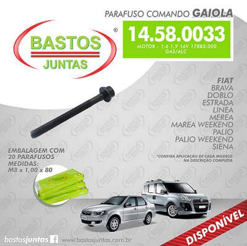 PARAFUSO GAIOLA COMANDO - FIAT BRAVA DOBLO PALIO 1.6 16V