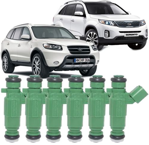 Kit 6 Bico Injetor Santa Fé Sorento 3.5 V6 Azera 3.0 V6 - 35310-3c400
