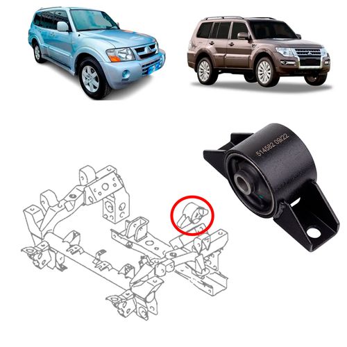 Coxim do diferencial dianteiro Mitsubishi Pajero 3.2 FULL/GLS/HPE 2000 A 2006/ Pajero 3.2 FULL 3D Após 2009