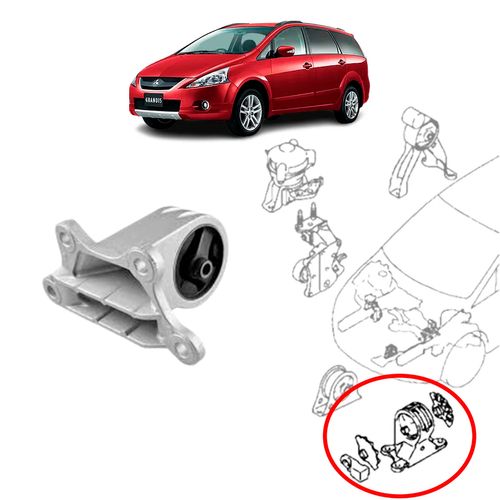 Coxim esquerdo do cambio Mitsubichi Grandis 2.4 (MIVEC) 2003 A 2011