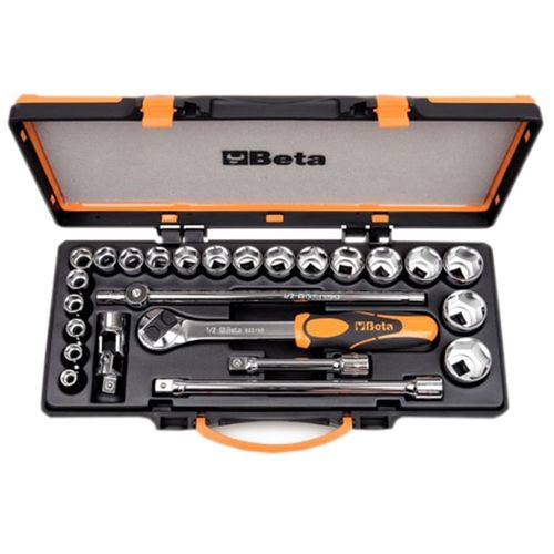 Jogo De Soquete Sextavado Encaixe 1/2 De 10 A 32Mm 25 Pecas Estojo Metalico - 920A/C20X - Beta