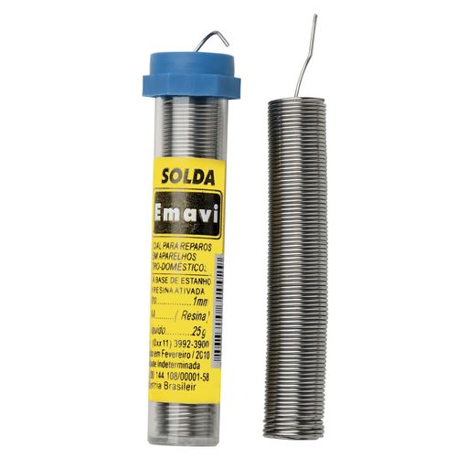 Estanho para Solda Tubo 04 Metros - 1mm 25gr - 6SK - EDA